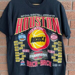 Vintage Houston Rockets Back 2 Back NBA Champions T-shirt